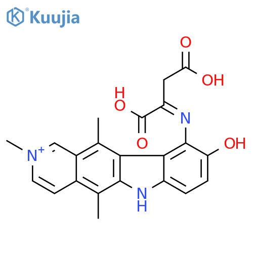 6H-Pyrido[4,3-b]carbazolium,10-[(1,2-dicarboxyethylidene)amino]-9-hydroxy-2,5,11-trimethyl- structure
