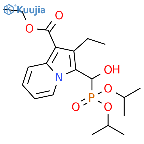 1-Indolizinecarboxylic acid,3-[[bis(1-methylethoxy)phosphinyl]hydroxymethyl]-2-ethyl-, ethyl ester structure