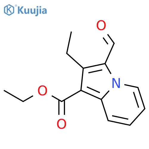 1-Indolizinecarboxylic acid, 2-ethyl-3-formyl-, ethyl ester structure