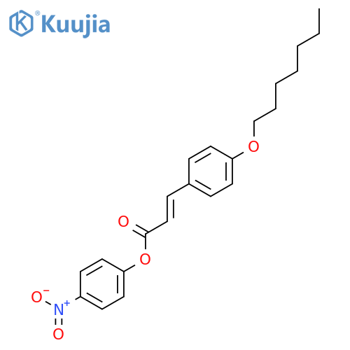 2-Propenoic acid, 3-[4-(heptyloxy)phenyl]-, 4-nitrophenyl ester, (E)- structure