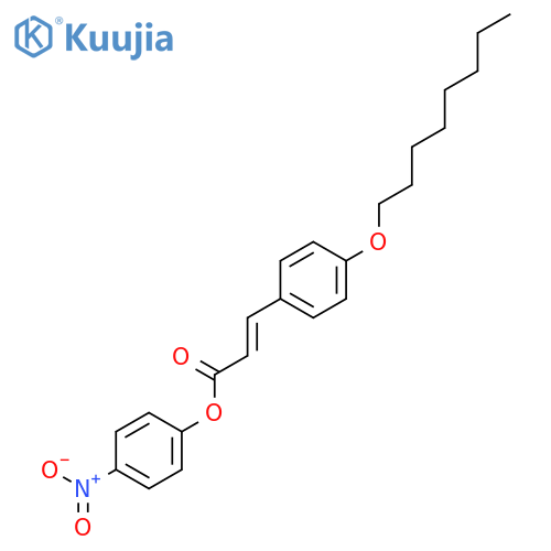 2-Propenoic acid, 3-[4-(octyloxy)phenyl]-, 4-nitrophenyl ester, (E)- structure