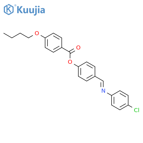 Benzoic acid, 4-butoxy-, 4-[[(4-chlorophenyl)imino]methyl]phenyl ester structure