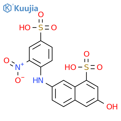 1-Naphthalenesulfonic acid, 3-hydroxy-7-[(2-nitro-4-sulfophenyl)amino]- structure