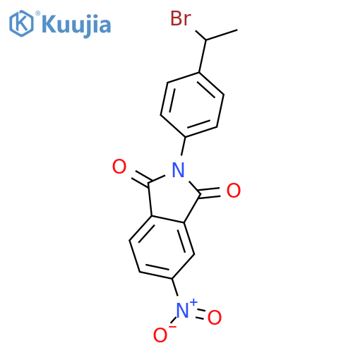 1H-Isoindole-1,3(2H)-dione, 2-[4-(1-bromoethyl)phenyl]-5-nitro- structure