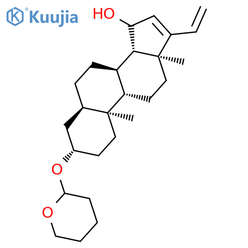 Pregna-16,20-dien-15-ol, 3-[(tetrahydro-2H-pyran-2-yl)oxy]-, (3b,5b)- structure