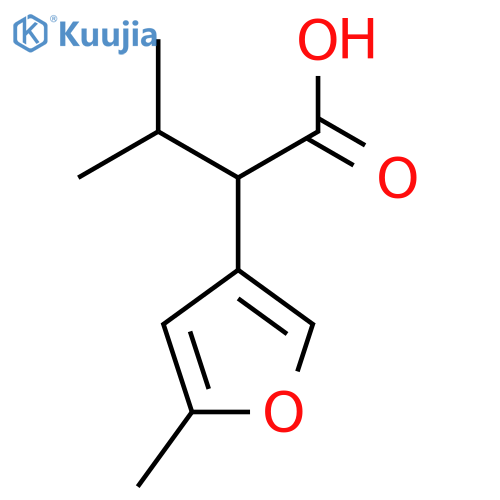 3-methyl-2-(5-methylfuran-3-yl)butanoic acid structure