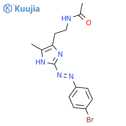 Acetamide,N-[2-[2-[(4-bromophenyl)azo]-5-methyl-1H-imidazol-4-yl]ethyl]- structure