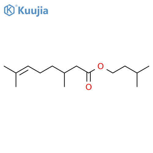 6-Octenoic acid, 3,7-dimethyl-, 3-methylbutyl ester structure