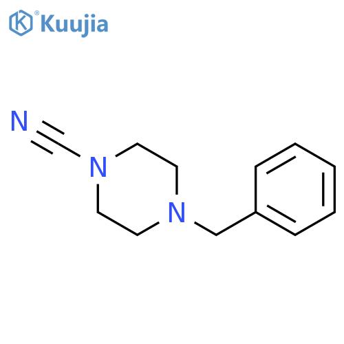 1-Piperazinecarbonitrile, 4-(phenylmethyl)- structure
