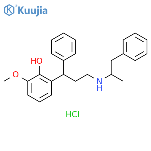 Phenol, 2-methoxy-6-[3-[(1-methyl-2-phenylethyl)amino]-1-phenylpropyl]-, hydrochloride (1:1) structure