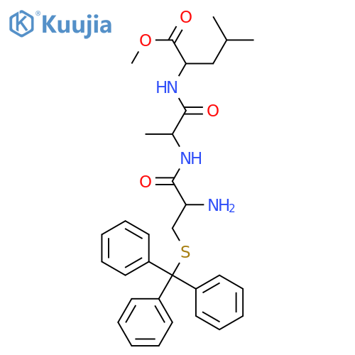 L-Leucine, N-[N-[S-(triphenylmethyl)-L-cysteinyl]-L-alanyl]-, methyl ester structure