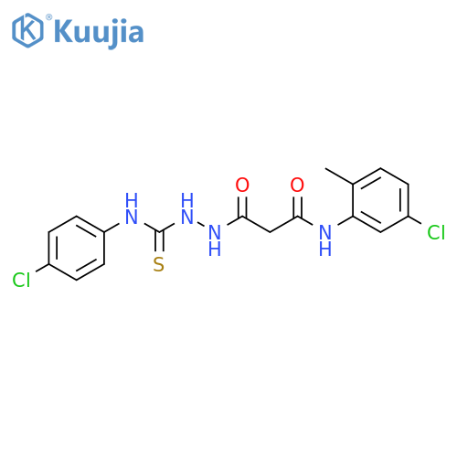 Propanoic acid, 3-[(5-chloro-2-methylphenyl)amino]-3-oxo-,2-[[(4-chlorophenyl)amino]thioxomethyl]hydrazide structure