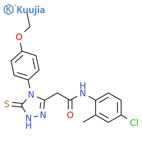 1H-1,2,4-Triazole-3-acetamide, N-(4-chloro-2-methylphenyl)-4-(4-ethoxyphenyl)-4,5-dihydro-5-thioxo- structure