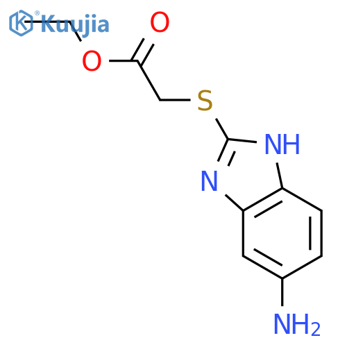 Acetic acid, [(5-amino-1H-benzimidazol-2-yl)thio]-, ethyl ester structure