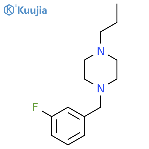 1-(3-fluorophenyl)methyl-4-propylpiperazine structure