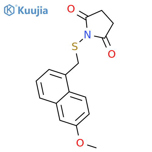 2,5-Pyrrolidinedione, 1-[[(6-methoxy-1-naphthalenyl)methyl]thio]- structure