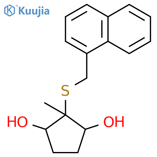 1,3-Cyclopentanediol, 2-methyl-2-[(1-naphthalenylmethyl)thio]- structure