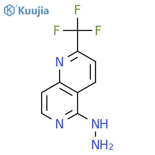 5-Hydrazino-2-(trifluoromethyl)-1,6-naphthyridine structure