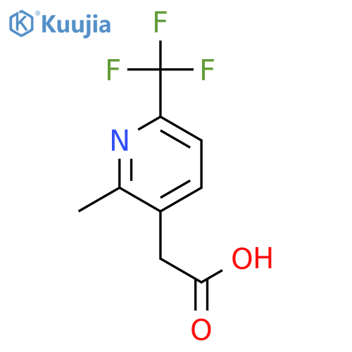 2-2-methyl-6-(trifluoromethyl)pyridin-3-ylacetic acid structure