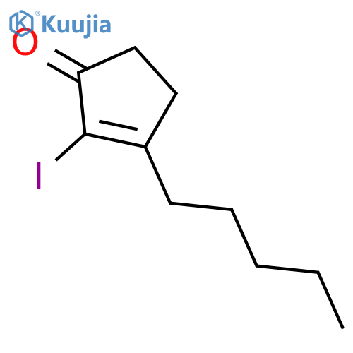 2-Cyclopenten-1-one, 2-iodo-3-pentyl- structure