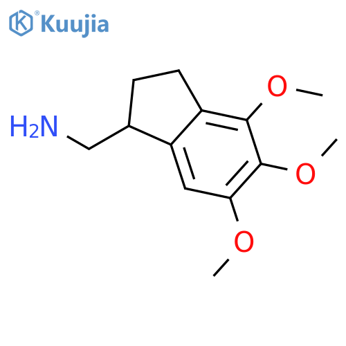 1H-Indene-1-methanamine, 2,3-dihydro-4,5,6-trimethoxy-, (1R)- structure