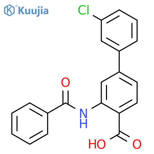 [1,1'-BIPHENYL]-4-CARBOXYLIC ACID, 3-(BENZOYLAMINO)-3'-CHLORO- structure