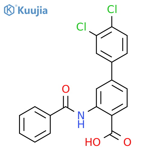 [1,1'-BIPHENYL]-4-CARBOXYLIC ACID, 3-(BENZOYLAMINO)-3',4'-DICHLORO- structure