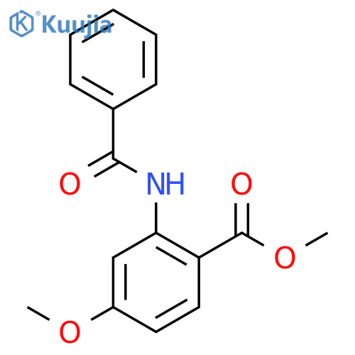 Benzoic acid, 2-(benzoylamino)-4-methoxy-, methyl ester structure