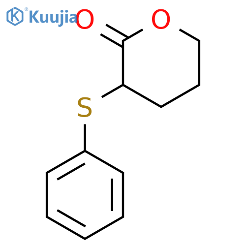 2H-Pyran-2-one, tetrahydro-3-(phenylthio)- structure