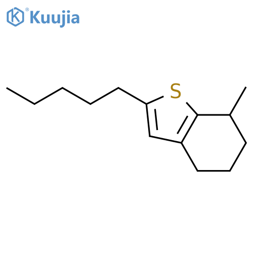 Benzo[b]thiophene, 4,5,6,7-tetrahydro-7-methyl-2-pentyl- structure