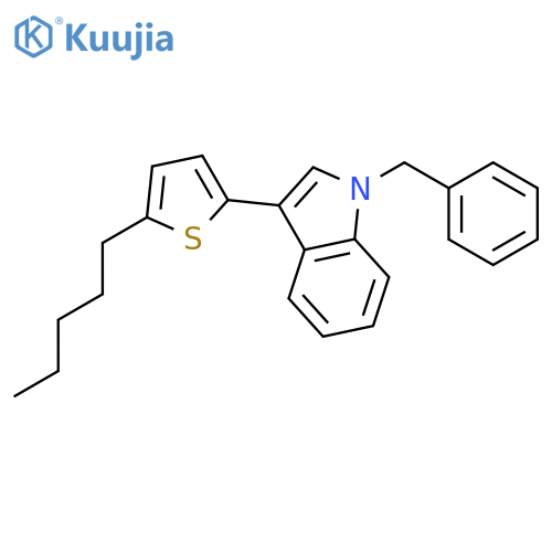 1H-Indole, 3-(5-pentyl-2-thienyl)-1-(phenylmethyl)- structure