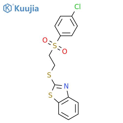 Benzothiazole, 2-[[2-[(4-chlorophenyl)sulfonyl]ethyl]thio]- structure