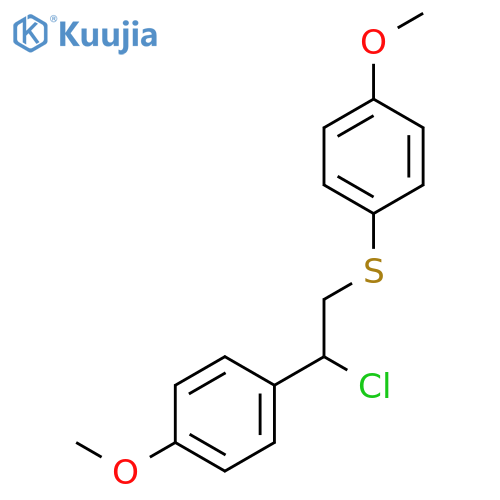 Benzene, 1-[[2-chloro-2-(4-methoxyphenyl)ethyl]thio]-4-methoxy- structure