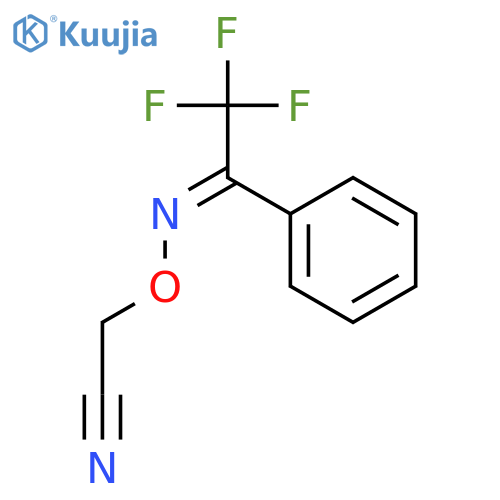 Acetonitrile, [[(2,2,2-trifluoro-1-phenylethylidene)amino]oxy]- structure