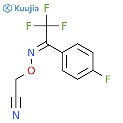 Acetonitrile, [[[2,2,2-trifluoro-1-(4-fluorophenyl)ethylidene]amino]oxy]- structure
