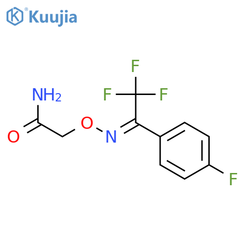 Acetamide, 2-[[[2,2,2-trifluoro-1-(4-fluorophenyl)ethylidene]amino]oxy]- structure