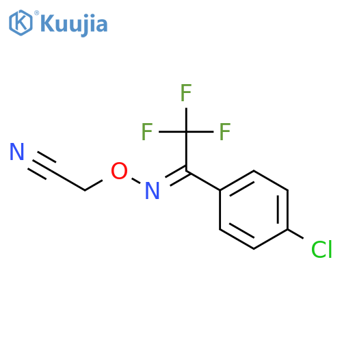 Acetonitrile, [[[1-(4-chlorophenyl)-2,2,2-trifluoroethylidene]amino]oxy]- structure