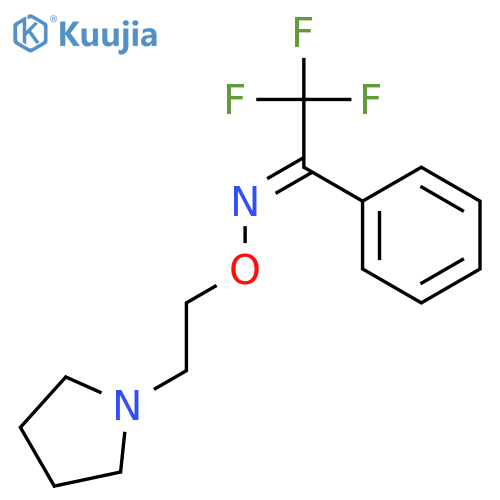 Ethanone, 2,2,2-trifluoro-1-phenyl-, O-[2-(1-pyrrolidinyl)ethyl]oxime structure