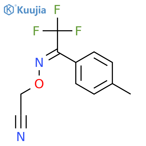 Acetonitrile, [[[2,2,2-trifluoro-1-(4-methylphenyl)ethylidene]amino]oxy]- structure