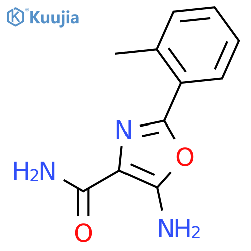 5-Amino-2-(2-methylphenyl)-1,3-oxazole-4-carboxamide structure