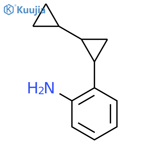 2-(2-Cyclopropylcyclopropyl)aniline structure