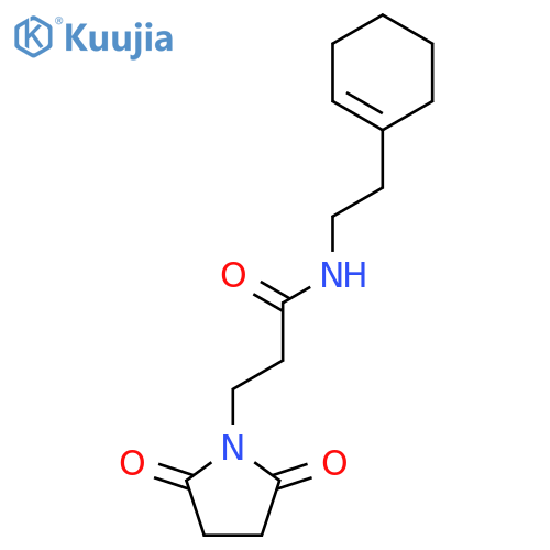 1-Pyrrolidinepropanamide, N-[2-(1-cyclohexen-1-yl)ethyl]-2,5-dioxo- structure