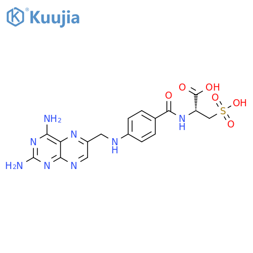 L-Alanine,N-[4-[[(2,4-diamino-6-pteridinyl)methyl]amino]benzoyl]-3-sulfo- structure