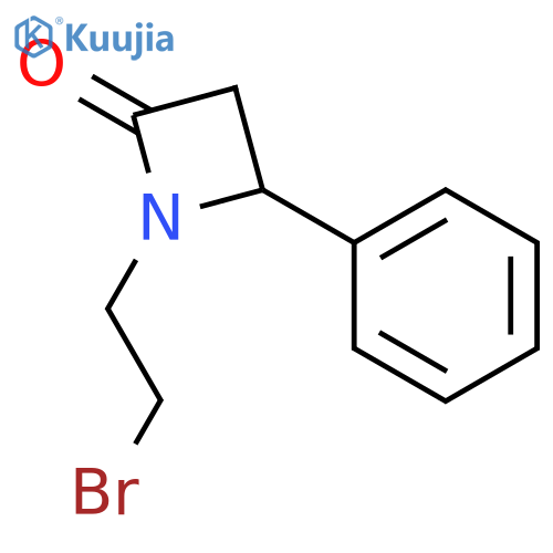 2-Azetidinone, 1-(2-bromoethyl)-4-phenyl- structure