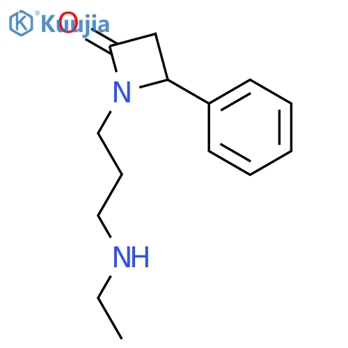 2-Azetidinone, 1-[3-(ethylamino)propyl]-4-phenyl- structure