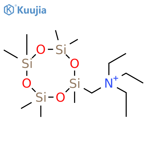 Cyclotetrasiloxanemethanaminium,N,N,N-triethyl-2,4,4,6,6,8,8-heptamethyl- structure
