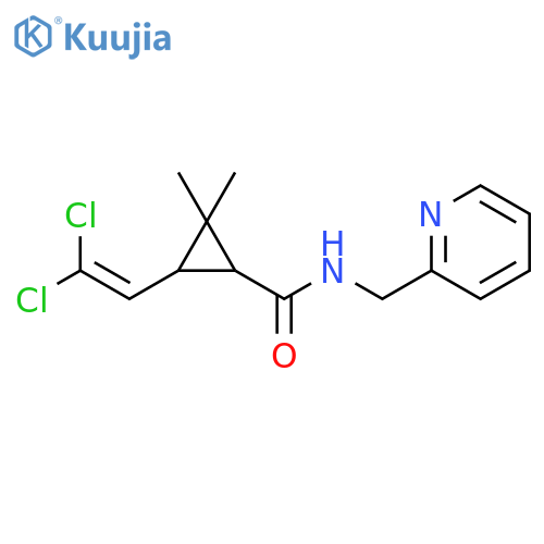 Cyclopropanecarboxamide, 3-(2,2-dichloroethenyl)-2,2-dimethyl-N-(2-pyridinylmethyl)- structure