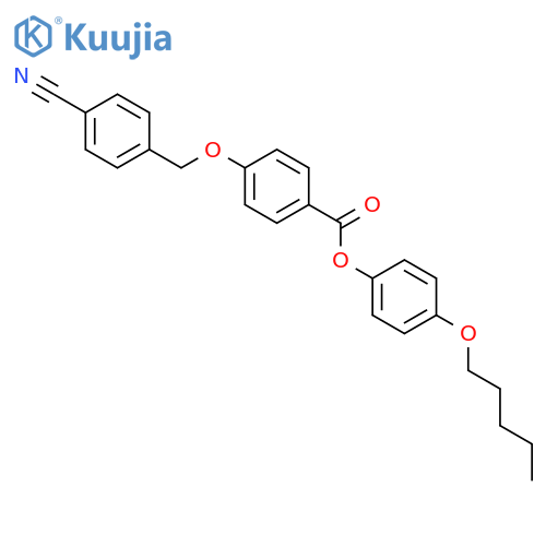 Benzoic acid, 4-[(4-cyanophenyl)methoxy]-, 4-(pentyloxy)phenyl ester structure