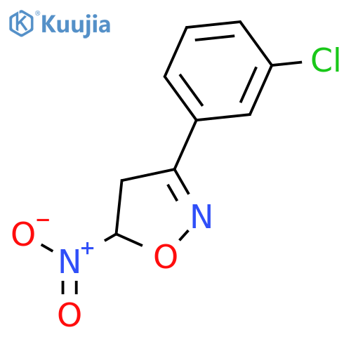 ISOXAZOLE, 3-(3-CHLOROPHENYL)-4,5-DIHYDRO-5-NITRO- structure