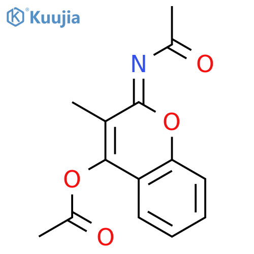 Acetamide, N-[4-(acetyloxy)-3-methyl-2H-1-benzopyran-2-ylidene]- structure